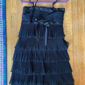Flirty ruffled black dress